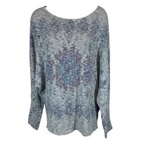 Enti dolman lightweight sweater knit Aztec design women’s large